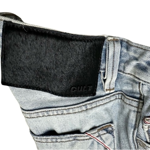 Cult Of Individuality Rocker Slim Distressed Graffiti Blue Jeans Size 30 x 33 - Picture 7 of 8